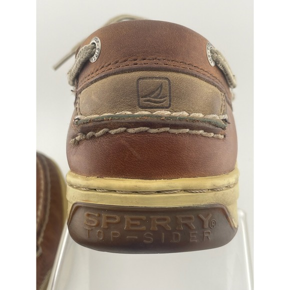 Men's Sperry AO boat deck shoes brown leather sz 10 Top Sider Authentic Original - Picture 7 of 16